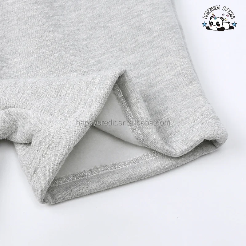 LEZONKIDS - Atacado Casual Luxo Personalizar logotipo Fleece Sweatsuit Shorts Conjunto de Roupas para Crianças Meninos e Meninas